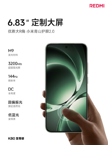 Le Redmi K80 Ultra possède le plus grand écran de la série K80. (Source de l'image : Redmi)