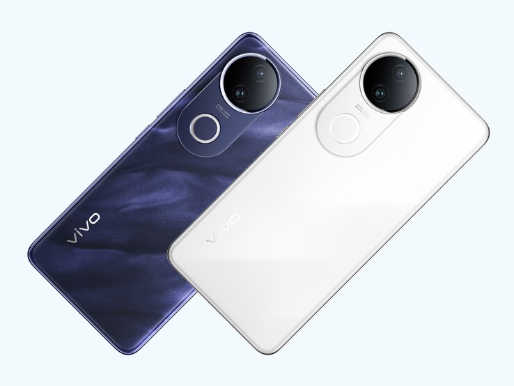 Le smartphone Vivo T4R est disponible en blanc arctique et en bleu crépuscule (Image source : Vivo)