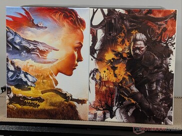 Horizon Zero Dawn (par Ilya Golitsyn) et Witcher 3 (par Grzegorz Domaradzki) sur toile.