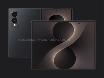 Rendu non officiel du Galaxy Wide Fold entièrement déplié.