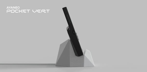 Parmi les accessoires disponibles pour le Pocket Vert figure une station d'accueil pour la recharge. (Source de l'image : Ayaneo)