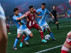 Image montrant des joueurs essayant de prendre le contrôle du ballon (Image Source : EA) 