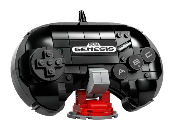 La manette Lego Sonic the Hedgehog Sega Genesis est livrée avec un support. (Source de l'image : Lego)