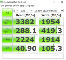 IdeaPad S940 - CrystalDiskMark 5.2.