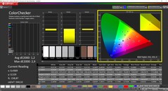 CalMAN ColorChecker calibré (espace couleur cible P3)