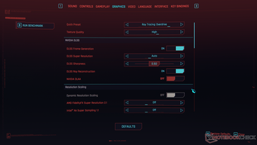 Cyberpunk 2077 Update 2 - Paramètres graphiques