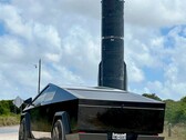 Cybertruck à côté d'une fusée SpaceX Starship. (Source de l'image : NikolaBrussels/X)