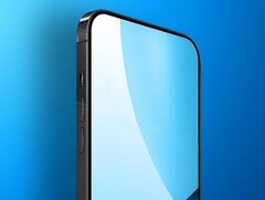 Un rendu conceptuel d'un iPhone avec un système Face ID sous l'écran. (Image : Macrumors)