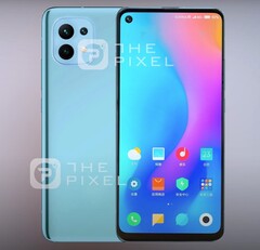 Un rendu de ce à quoi pourrait ressembler le Mi 11 Lite. (Source de l&#039;image : The Pixel)