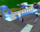 Dans *Super Mario Eclipse*, Mario monte à bord de l'avion de vacances de la princesse Peach.
