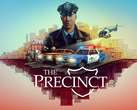 Illustration officielle de The Precinct, avec l'officier Nick Cordell Jr. et les thèmes visuels principaux (Source de l'image : Fallen Tree Games via Games Press)