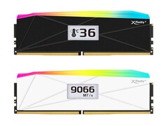 Variantes noire et blanche des modules XFinity+ avec écrans OLED. (Source de l&#039;image : V-color)