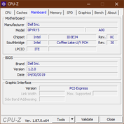 Dell Latitude 7300 - CPU-Z : carte-mère.