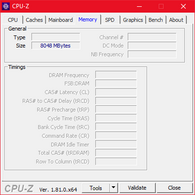 ThinkPad X280 - CPU-Z : mémoire vive.