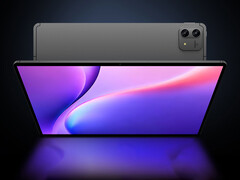 La T70 Pro est équipée d'un écran QHD de 14 pouces. Sur la photo : une image promotionnelle montrant la face avant de la tablette et une partie de la face arrière.