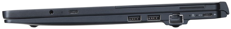 Côté droit : combo audio, 1 USB C 3.1, 2 USB A 3.1, GigabitLAN, 1 USB C 3.1.