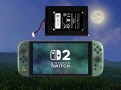 Remplacement de la batterie illustré ci-dessus : console Switch 2 « Zelda 40e anniversaire »