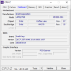 Schenker XMG Fusion 15 - Informations système : CPU-Z : carte-mère.