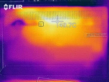 Distribution de la chaleur sous charge (en bas)