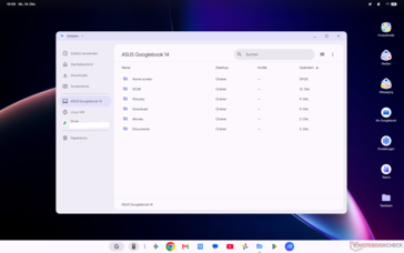 Explorateur de fichiers de Googlebook OS