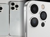 Pas trop de différences entre les répliques de l'iPhone 14 Pro (L) et le concept de l'iPhone 15 Pro (R). (Image source : SonnyDickson &amp; TechnizoConcept - édité)
