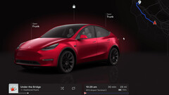 Le modèle Y équipé d&#039;une puce AMD est visualisé par Cybertruck (image : Tesla)