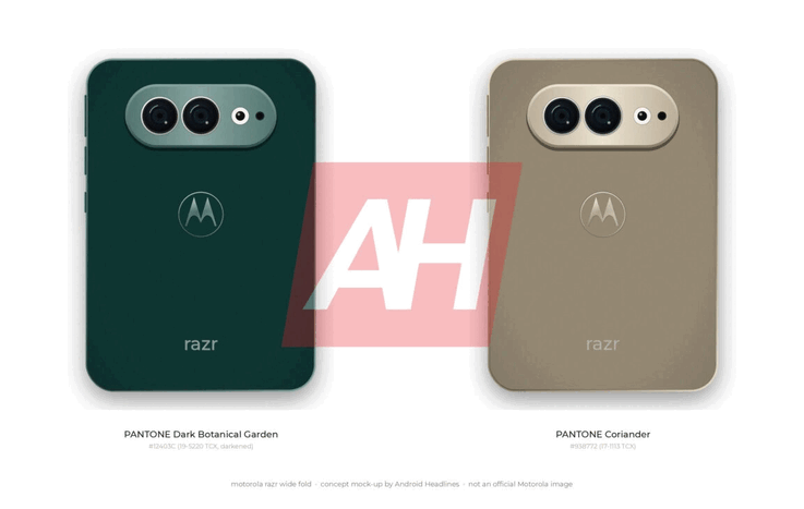 Rendu non officiel du téléphone pliable grand format de Motorola.
