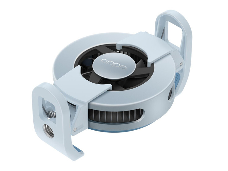 L'Ice Wing Magnetic Cooling Clip peut également se fixer à un smartphone à l'aide de fermoirs conventionnels. (Source de l'image : Oppo)