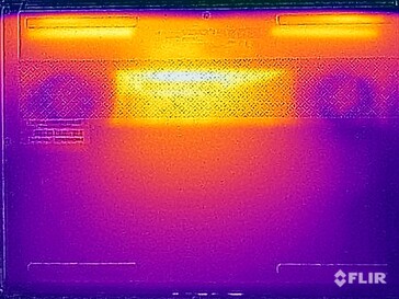 Températures de surface en bas (stress test version iGPU)