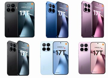 Fuite de rendus de la série Xiaomi 17T.