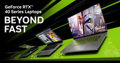 Nvidia a annoncé les versions pour ordinateur portable de ses cartes graphiques RTX 4000 (image via Nvidia)