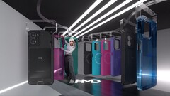 Le HMD Fusion possède des broches à l'arrière qui se connectent à des boîtiers spéciaux. (Source de l'image : HMD)