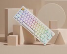 Clavier de jeu sans fil Lemokey P2 HE en blanc avec des touches brillantes. (Source de l'image : Lemokey)