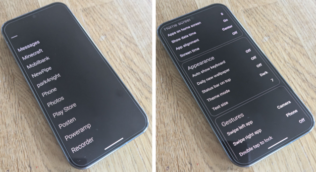 Le tiroir d'applications vous permet de masquer les applications dont vous avez besoin, mais que vous n'utilisez pas, et les paramètres du lanceur vous permettent de personnaliser l'affichage de votre écran d'accueil (Image Source : Notebookcheck)