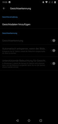 OnePlus 6 - Paramètres de reconnaissance faciale.
