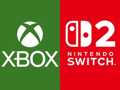 Les logos de la Xbox et de la Switch 2 empilés côte à côte (Source de l'image : Microsoft Xbox Gaming, Nintendo of America avec modifications)