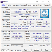 CPU-Z : processeur.