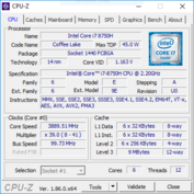 HP Pavilion Gaming 15t - CPU-Z : CPU.