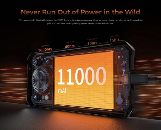 Le smartphone durci Oukitel WP53 Pro est doté d'une énorme batterie de 11 000 mAh. (Source de l'image : Oukitel)