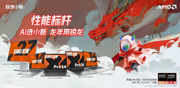 2024 Produits de la gamme Xiaoxin Ryzen Edition (Image source : Lenovo)