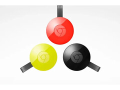 Une image de produit montrant le Chromecast 2 de Google en différentes couleurs. (Source de l'image : Google)
