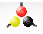 Une image de produit montrant le Chromecast 2 de Google en différentes couleurs. (Source de l'image : Google)