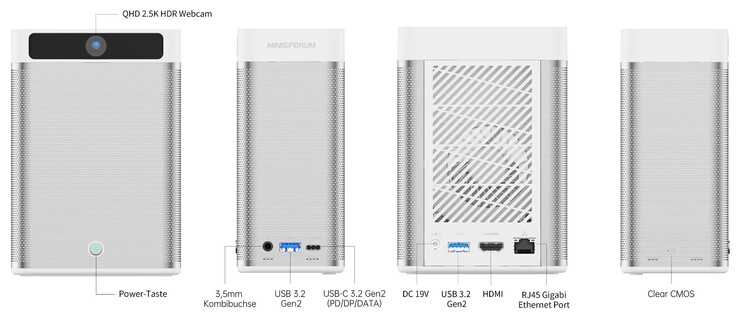 Interfaces externes sur le Minisforum Mars Series MC560 (source : Minisforum)