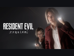 Claire Redfield et Sherry Birkin tenant des lampes de poche dans l'illustration promotionnelle officielle de Resident Evil Requiem (Image source : Capcom)