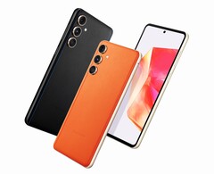 Le Samsung Galaxy C55 est doté d'un dos en cuir. (Image : Samsung)