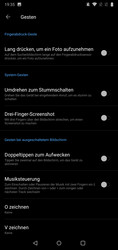 OnePlus 6 - Paramètres de mouvements tactiles.