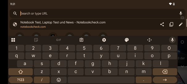 Clavier horizontal