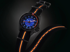 La montre Seiko 5 Sports x Bamford Limited Edition (photo) possède un cadran sarcelle accentué par des éléments orange, bleus et blancs audacieux sur le cadran et le bracelet en nylon. (Source de l&#039;image : Seiko)