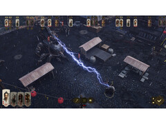 Une capture d'écran de Shadow of the Road qui illustre les combats au tour par tour du jeu. (Source de l'image : Steam)