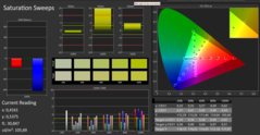 Lenovo Y740 - CalMAN : saturation.